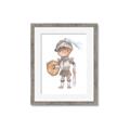Picture of knight illustration for kids II _GroupedProduct_Rectangle_Portrait_Mini_ _GroupedProduct_Rectangle_Portrait_Framed_Matted_