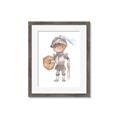 Picture of knight illustration for kids II _GroupedProduct_Rectangle_Portrait_Mini_ _GroupedProduct_Rectangle_Portrait_Framed_Matted_