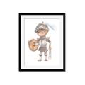 Picture of knight illustration for kids II _GroupedProduct_Rectangle_Portrait_Mini_ _GroupedProduct_Rectangle_Portrait_Framed_Matted_