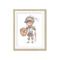 Picture of knight illustration for kids II _GroupedProduct_Rectangle_Portrait_Mini_ _GroupedProduct_Rectangle_Portrait_Framed_Matted_