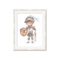Picture of knight illustration for kids II _GroupedProduct_Rectangle_Portrait_Mini_ _GroupedProduct_Rectangle_Portrait_Framed_Matted_