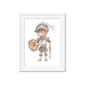 Picture of knight illustration for kids II _GroupedProduct_Rectangle_Portrait_Mini_ _GroupedProduct_Rectangle_Portrait_Framed_Matted_