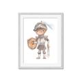 Picture of knight illustration for kids II _GroupedProduct_Rectangle_Portrait_Mini_ _GroupedProduct_Rectangle_Portrait_Framed_Matted_