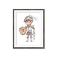 Picture of knight illustration for kids II _GroupedProduct_Rectangle_Portrait_Mini_ _GroupedProduct_Rectangle_Portrait_Framed_Matted_