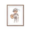Picture of knight illustration for kids II _GroupedProduct_Rectangle_Portrait_Mini_ _GroupedProduct_Rectangle_Portrait_Framed_Matted_