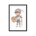 Picture of knight illustration for kids II _GroupedProduct_Rectangle_Portrait_Mini_ _GroupedProduct_Rectangle_Portrait_Framed_Matted_
