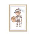 Picture of knight illustration for kids II _GroupedProduct_Rectangle_Portrait_Mini_ _GroupedProduct_Rectangle_Portrait_Framed_Matted_