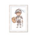 Picture of knight illustration for kids II _GroupedProduct_Rectangle_Portrait_Mini_ _GroupedProduct_Rectangle_Portrait_Framed_Matted_