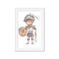 Picture of knight illustration for kids II _GroupedProduct_Rectangle_Portrait_Mini_ _GroupedProduct_Rectangle_Portrait_Framed_Matted_