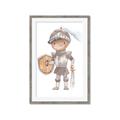 Picture of knight illustration for kids II _GroupedProduct_Rectangle_Portrait_Mini_ _GroupedProduct_Rectangle_Portrait_Framed_Matted_