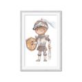 Picture of knight illustration for kids II _GroupedProduct_Rectangle_Portrait_Mini_ _GroupedProduct_Rectangle_Portrait_Framed_Matted_