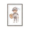 Picture of knight illustration for kids II _GroupedProduct_Rectangle_Portrait_Mini_ _GroupedProduct_Rectangle_Portrait_Framed_Matted_