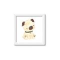 Picture of Watercolor Pug _GroupedProduct_Square_Mini_ _GroupedProduct_Square_Framed_Matted_