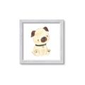 Picture of Watercolor Pug _GroupedProduct_Square_Mini_ _GroupedProduct_Square_Framed_Matted_