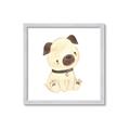 Picture of Watercolor Pug _GroupedProduct_Square_Mini_ _GroupedProduct_Square_Framed_Matted_