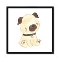 Picture of Watercolor Pug _GroupedProduct_Square_Mini_ _GroupedProduct_Square_Framed_Matted_