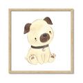 Picture of Watercolor Pug _GroupedProduct_Square_Mini_ _GroupedProduct_Square_Framed_Matted_