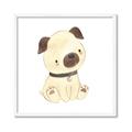 Picture of Watercolor Pug _GroupedProduct_Square_Mini_ _GroupedProduct_Square_Framed_Matted_