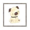 Picture of Watercolor Pug _GroupedProduct_Square_Mini_ _GroupedProduct_Square_Framed_Matted_