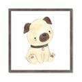 Picture of Watercolor Pug _GroupedProduct_Square_Mini_ _GroupedProduct_Square_Framed_Matted_