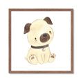 Picture of Watercolor Pug _GroupedProduct_Square_Mini_ _GroupedProduct_Square_Framed_Matted_