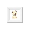 Picture of Watercolor Pug _GroupedProduct_Square_Mini_ _GroupedProduct_Square_Framed_Matted_