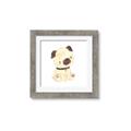 Picture of Watercolor Pug _GroupedProduct_Square_Mini_ _GroupedProduct_Square_Framed_Matted_