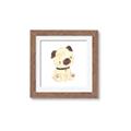 Picture of Watercolor Pug _GroupedProduct_Square_Mini_ _GroupedProduct_Square_Framed_Matted_
