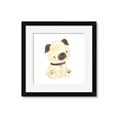 Picture of Watercolor Pug _GroupedProduct_Square_Mini_ _GroupedProduct_Square_Framed_Matted_