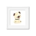 Picture of Watercolor Pug _GroupedProduct_Square_Mini_ _GroupedProduct_Square_Framed_Matted_