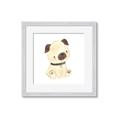 Picture of Watercolor Pug _GroupedProduct_Square_Mini_ _GroupedProduct_Square_Framed_Matted_