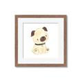 Picture of Watercolor Pug _GroupedProduct_Square_Mini_ _GroupedProduct_Square_Framed_Matted_