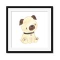 Picture of Watercolor Pug _GroupedProduct_Square_Mini_ _GroupedProduct_Square_Framed_Matted_