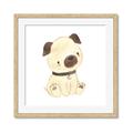 Picture of Watercolor Pug _GroupedProduct_Square_Mini_ _GroupedProduct_Square_Framed_Matted_