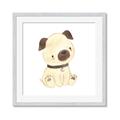 Picture of Watercolor Pug _GroupedProduct_Square_Mini_ _GroupedProduct_Square_Framed_Matted_