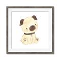 Picture of Watercolor Pug _GroupedProduct_Square_Mini_ _GroupedProduct_Square_Framed_Matted_