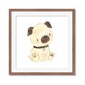 Picture of Watercolor Pug _GroupedProduct_Square_Mini_ _GroupedProduct_Square_Framed_Matted_