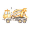 Picture of Concrete mixer truck _GroupedProduct_Square_Mini_ _GroupedProduct_Square_Unframed_Print_Only_