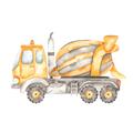 Picture of Concrete mixer truck _GroupedProduct_Square_Mini_ _GroupedProduct_Square_Unframed_Print_Only_