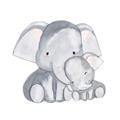 Picture of Mother and baby elephant _GroupedProduct_Square_Mini_ _GroupedProduct_Square_Unframed_Print_Only_