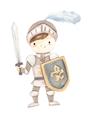 Picture of knight illustration for kids I _GroupedProduct_Rectangle_Portrait_Mini_ _GroupedProduct_Rectangle_Portrait_Unframed_Print_Only_