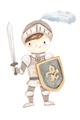 Picture of knight illustration for kids I _GroupedProduct_Rectangle_Portrait_Mini_ _GroupedProduct_Rectangle_Portrait_Unframed_Print_Only_