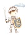 Picture of knight illustration for kids I _GroupedProduct_Rectangle_Portrait_Mini_ _GroupedProduct_Rectangle_Portrait_Unframed_Print_Only_