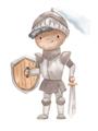 Picture of knight illustration for kids II _GroupedProduct_Rectangle_Portrait_Mini_ _GroupedProduct_Rectangle_Portrait_Unframed_Print_Only_