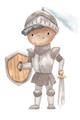 Picture of knight illustration for kids II _GroupedProduct_Rectangle_Portrait_Mini_ _GroupedProduct_Rectangle_Portrait_Unframed_Print_Only_
