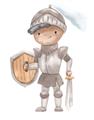 Picture of knight illustration for kids II _GroupedProduct_Rectangle_Portrait_Mini_ _GroupedProduct_Rectangle_Portrait_Unframed_Print_Only_