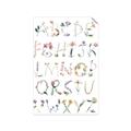 Picture of Botanical alphabet _GroupedProduct_Rectangle_Portrait_Mini_ _GroupedProduct_Rectangle_Portrait_Unframed_Print_Only_