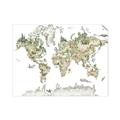 Picture of World Map with Animals CC _GroupedProduct_Rectangle_Landscape_Mini_ _GroupedProduct_Rectangle_Landscape_Unframed_Print_Only_