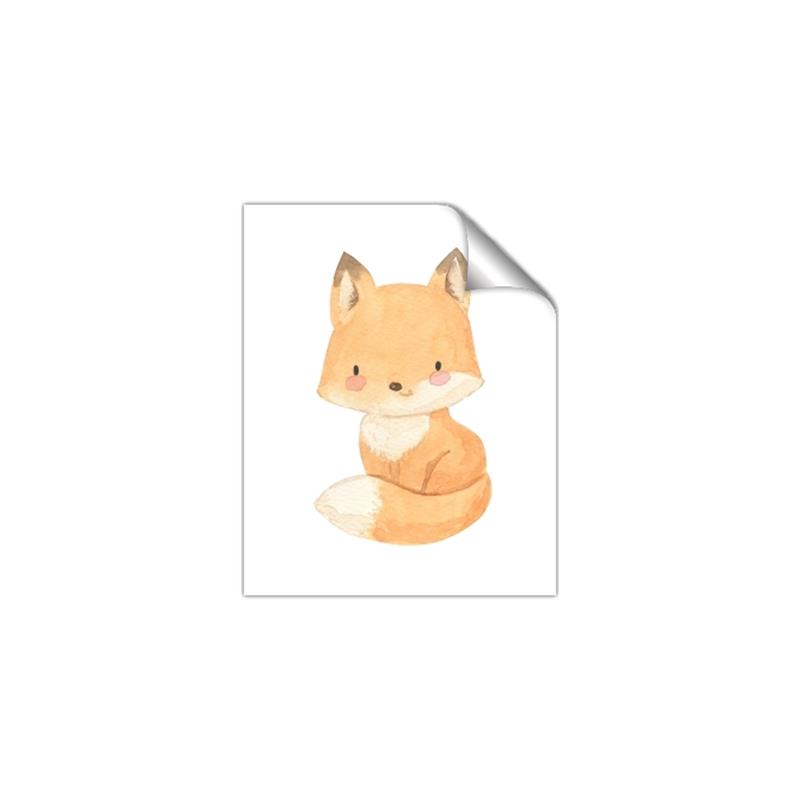 Picture of Woodland animals fox, _GroupedProduct_Rectangle_Portrait_Mini_ _GroupedProduct_Rectangle_Portrait_Unframed_Print_Only_