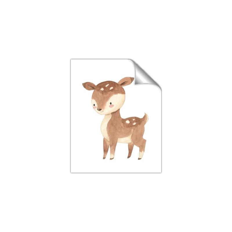 Picture of Woodland animals Deer _GroupedProduct_Rectangle_Portrait_Mini_ _GroupedProduct_Rectangle_Portrait_Unframed_Print_Only_